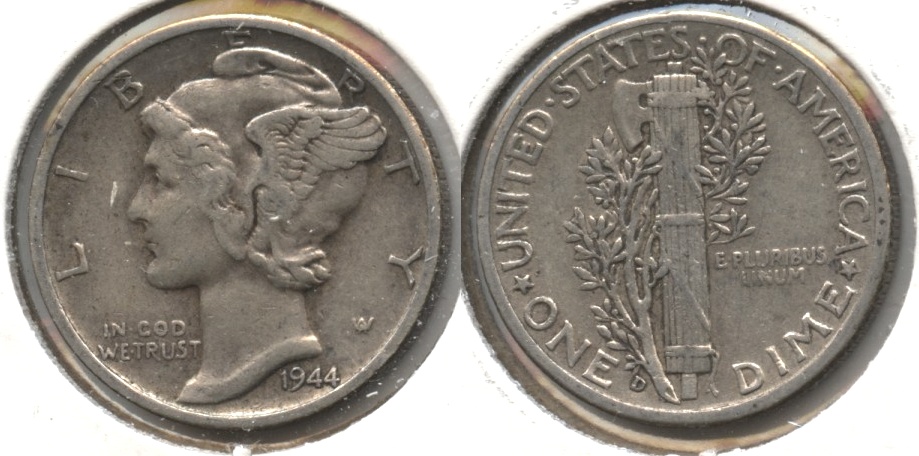 1944-D Mercury Dime VF-30 #d