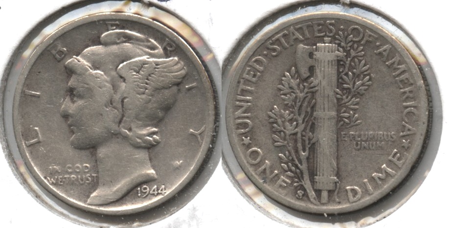 1944-S Mercury Dime Fine-12 #a
