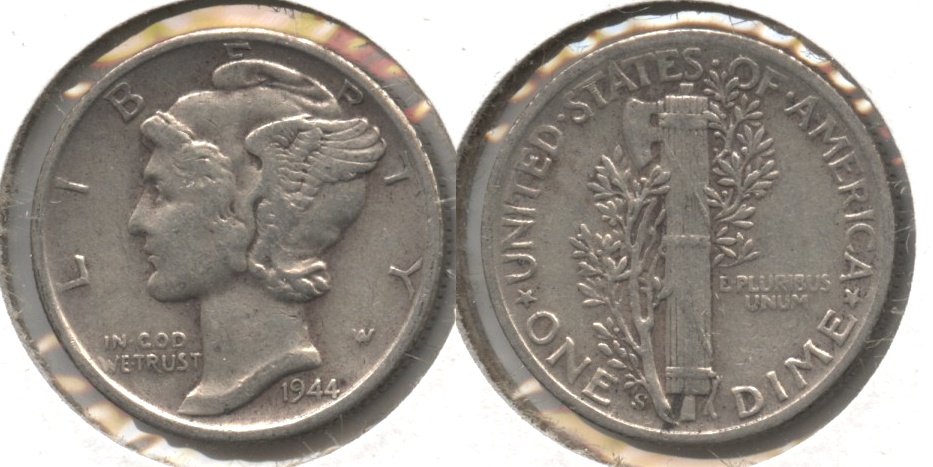 1944-S Mercury Dime Fine-12 #ab