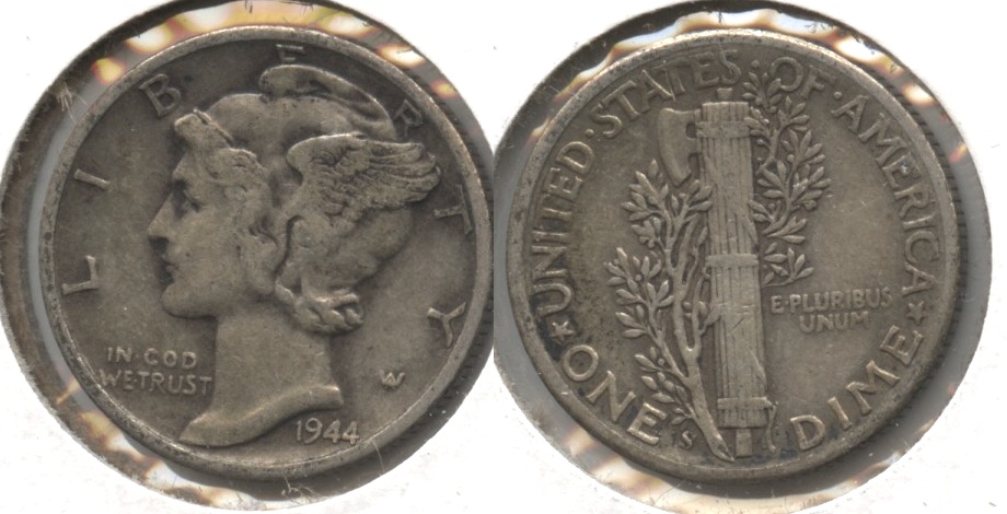 1944-S Mercury Dime Fine-12 #ae