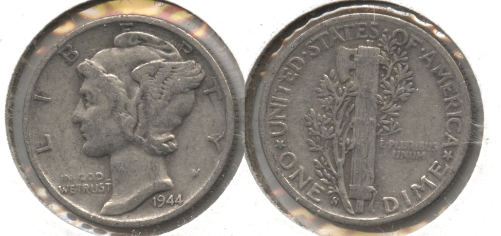 1944-S Mercury Dime Fine-12 #ag