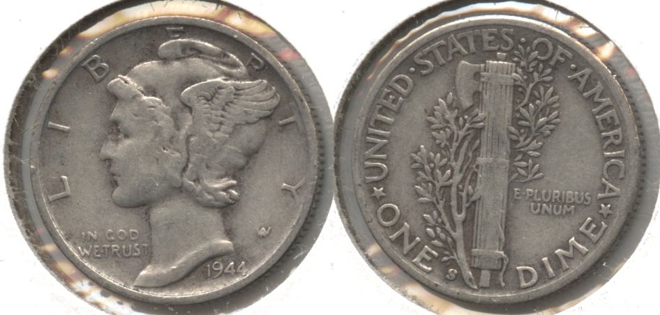 1944-S Mercury Dime Fine-12 #aq