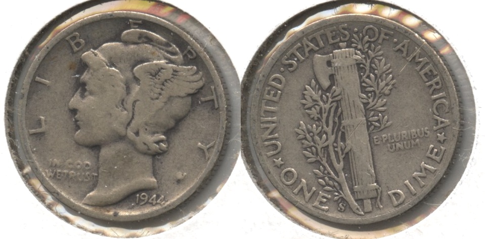 1944-S Mercury Dime Fine-12 #e