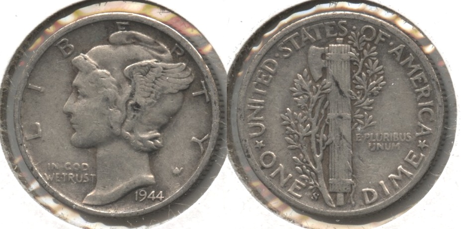 1944-S Mercury Dime Fine-12 #ak