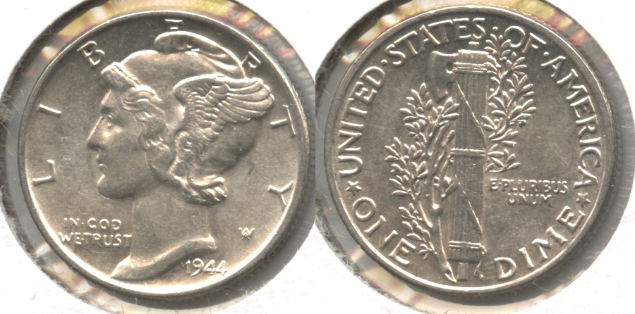 1944 Mercury Dime AU-55 #e