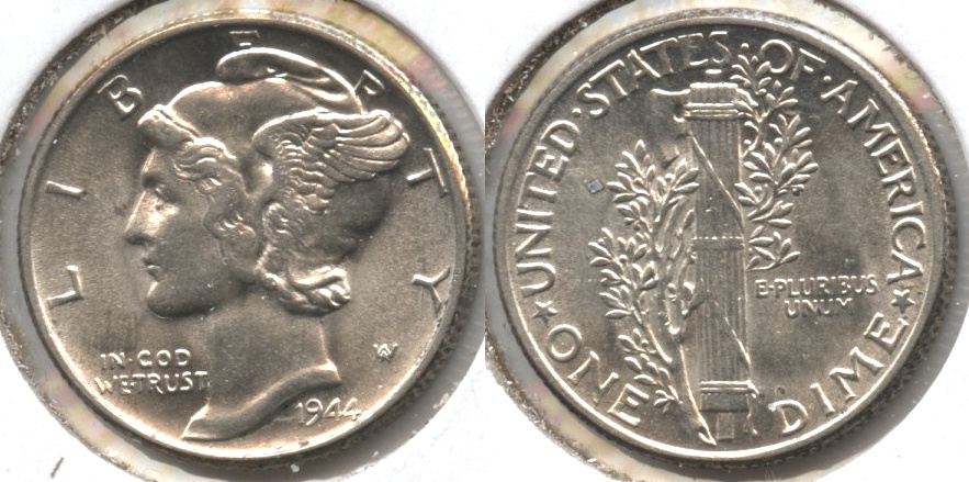 1944 Mercury Dime AU-55 #o
