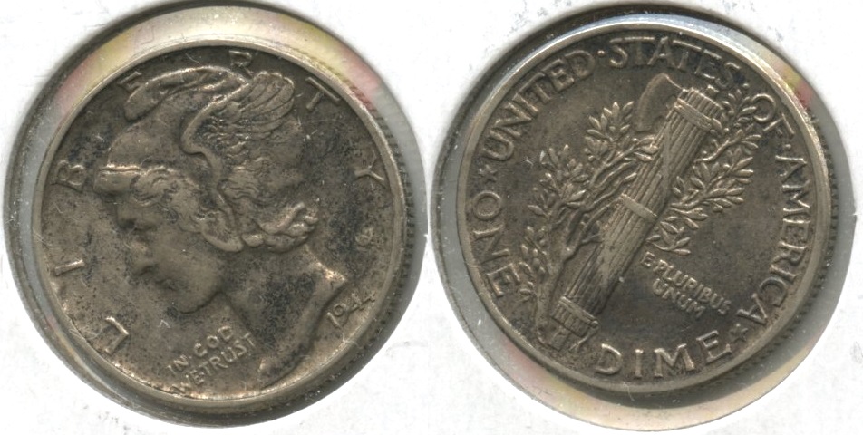1944 Mercury Dime EF-40 #ab