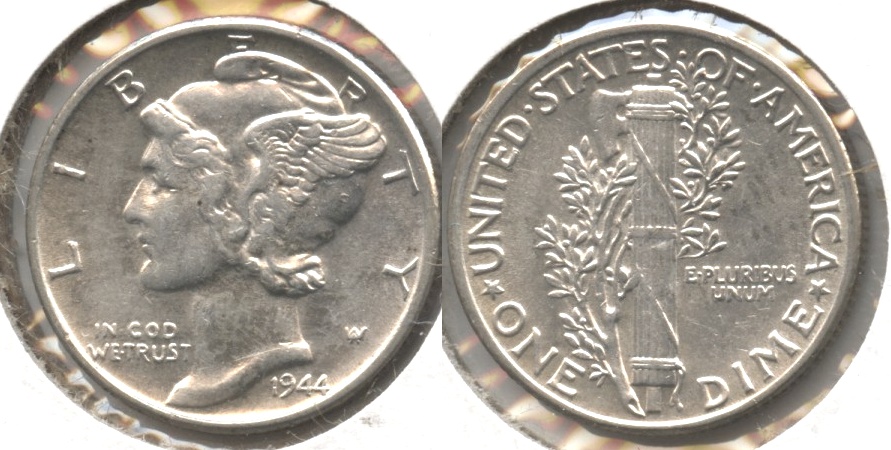 1944 Mercury Dime EF-40 #v