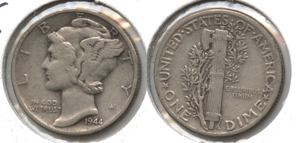 1944 Mercury Dime Fine-12