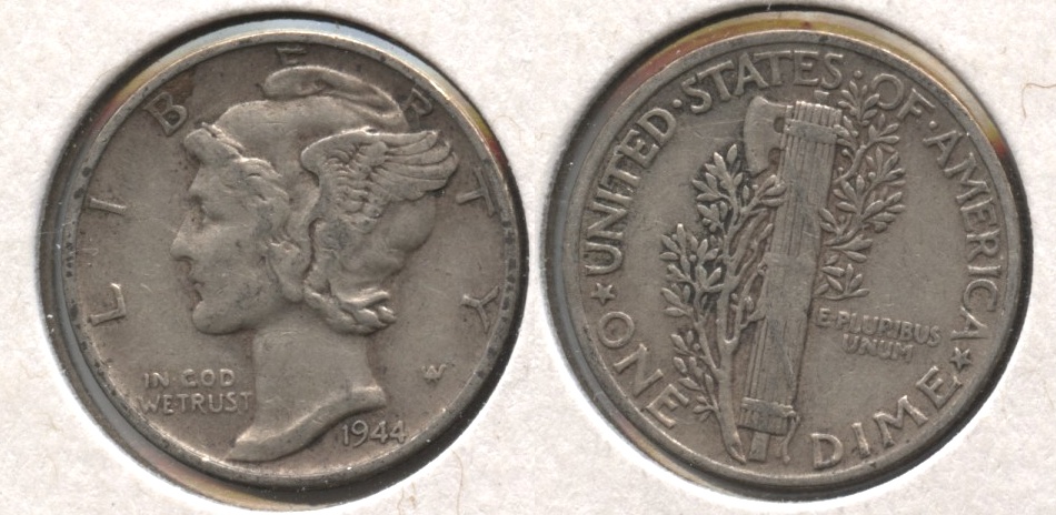 1944 Mercury Dime VF-20 #h