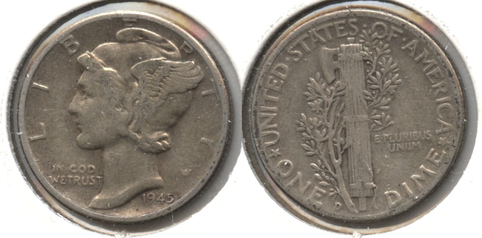 1945-D Mercury Dime Fine-12 #c