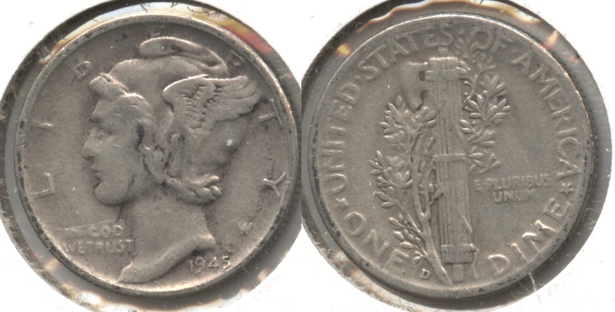 1945-D Mercury Dime Fine-12 #i