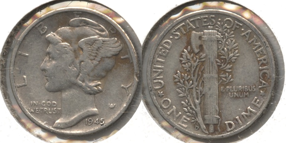 1945-D Mercury Dime Fine-12 #k