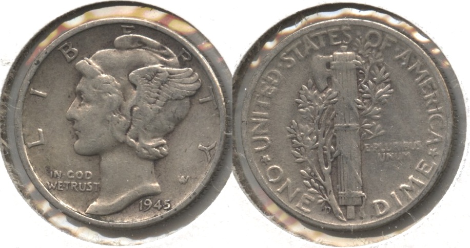 1945-D Mercury Dime Fine-12 #n