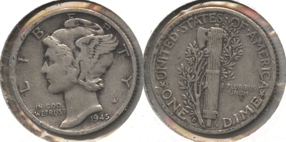 1945-D Mercury Dime Fine-12 #o