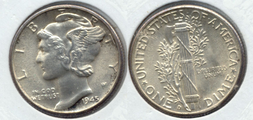 1945-D Mercury Dime MS-63