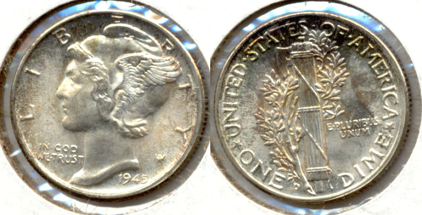 1945-D Mercury Dime MS-63 e