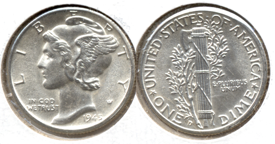 1945-D Mercury Dime MS-64 a