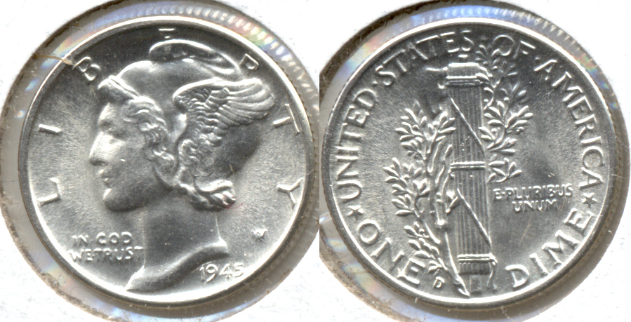1945-D Mercury Dime MS-64 d