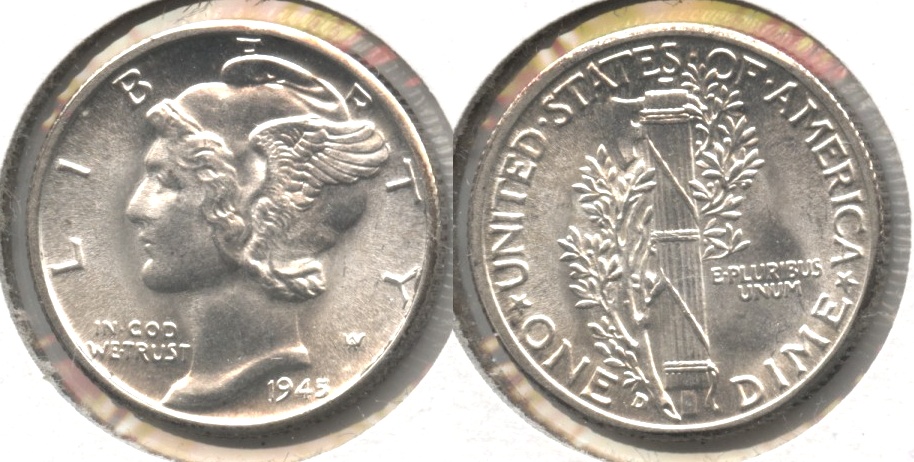 1945-D Mercury Dime MS-64 #f