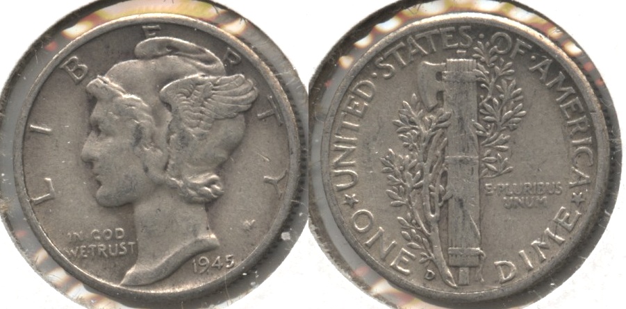 1945-D Mercury Dime VF-20 #a