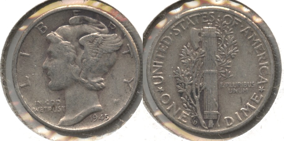 1945-D Mercury Dime VF-20 #c