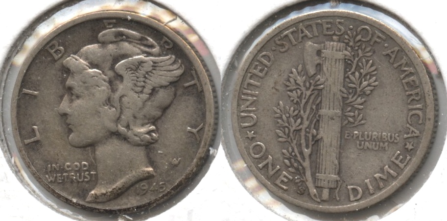 1945-S Mercury Dime Fine-12 #c