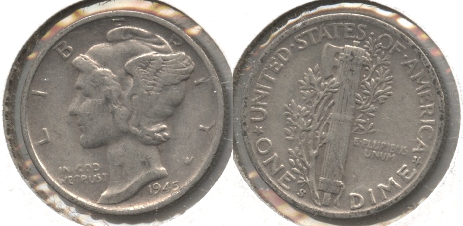 1945-S Mercury Dime Fine-12 #e