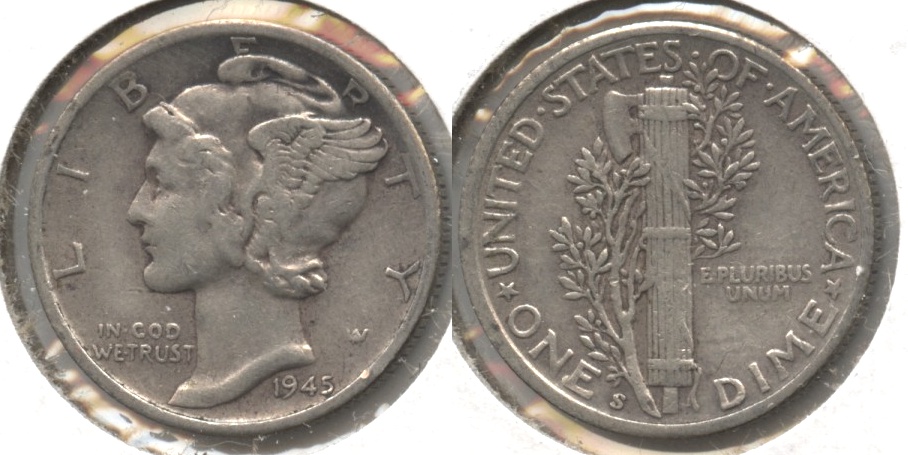 1945-S Mercury Dime Fine-12 #j