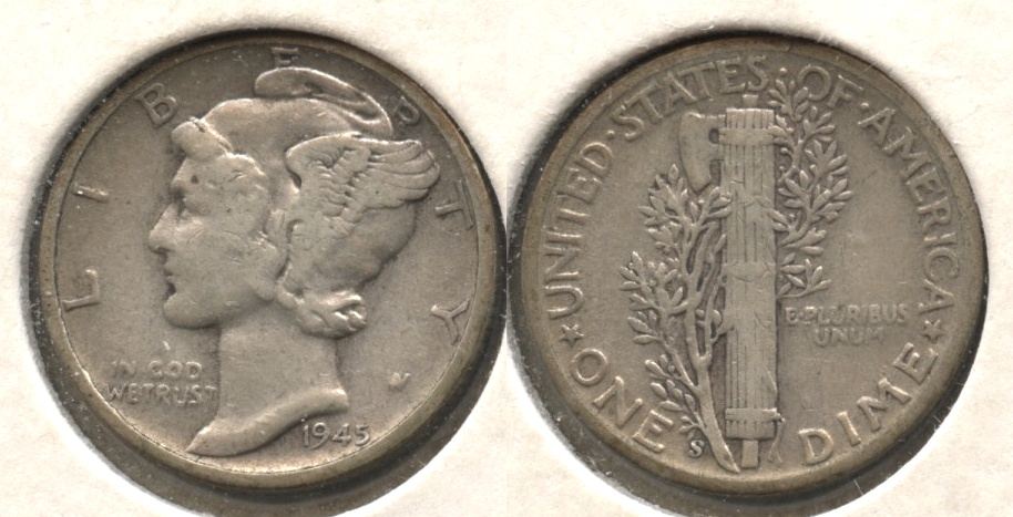 1945-S Mercury Dime Fine-12 #q
