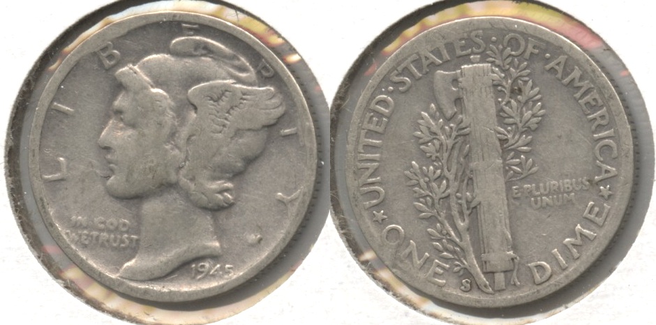 1945-S Mercury Dime Fine-12 #s