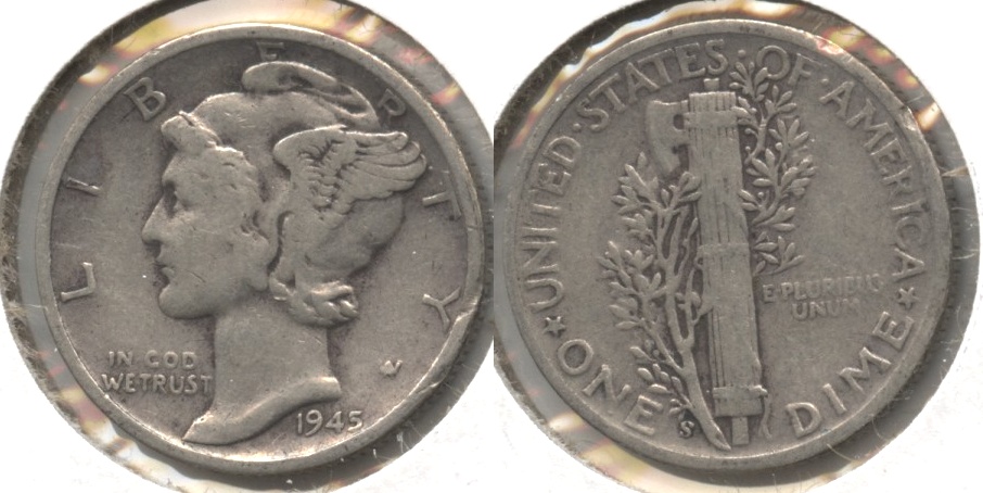 1945-S Mercury Dime Fine-12 #w