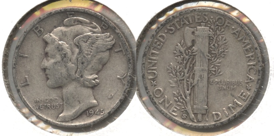1945-S Mercury Dime Fine-12 #z