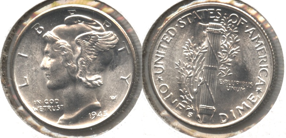 1945-S Mercury Dime MS-60