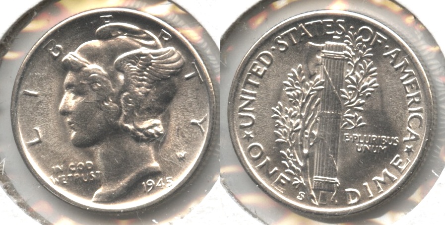 1945-S Mercury Dime MS-60 #d