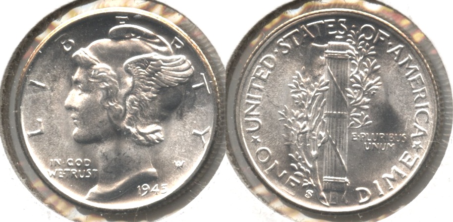 1945-S Mercury Dime MS-60 #l