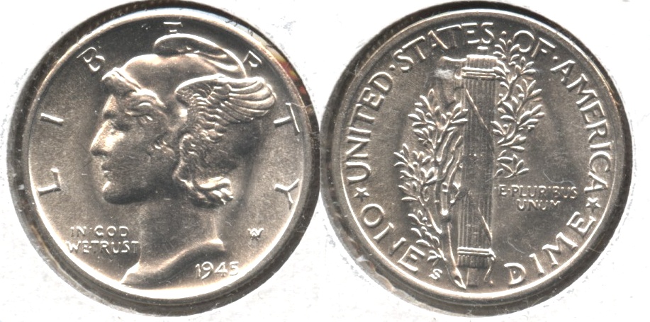1945-S Mercury Dime MS-63 #aa
