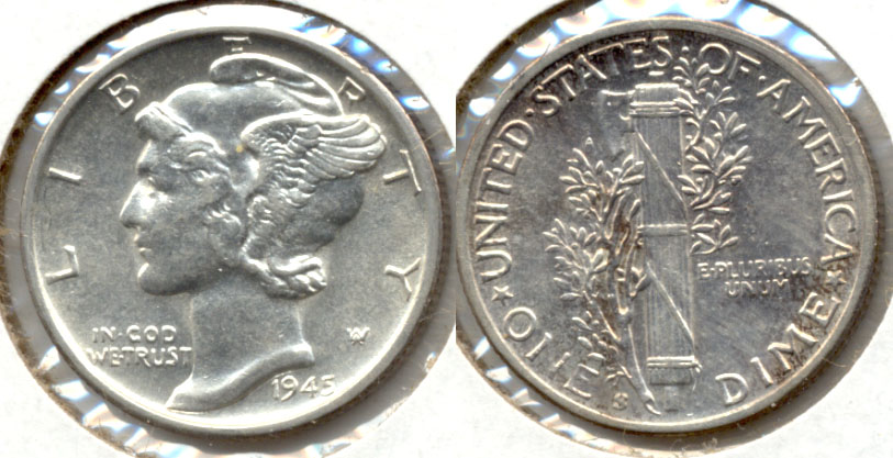 1945-S Mercury Dime MS-64 d