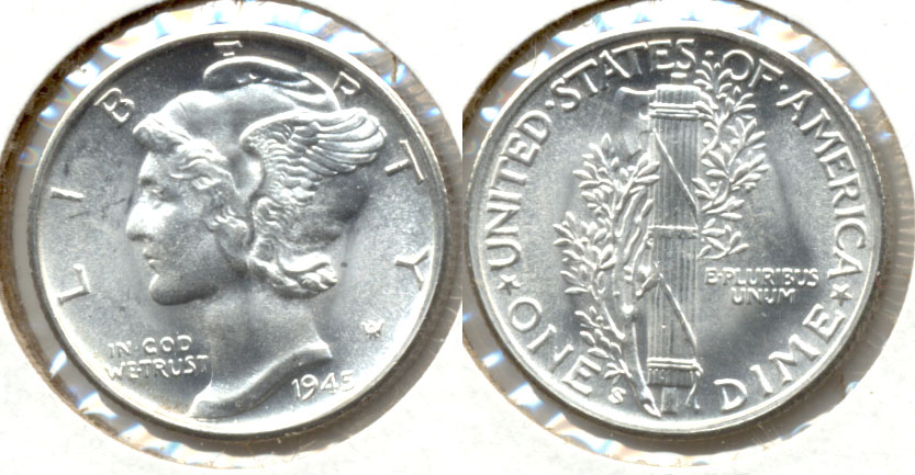 1945-S Mercury Dime MS-64 f