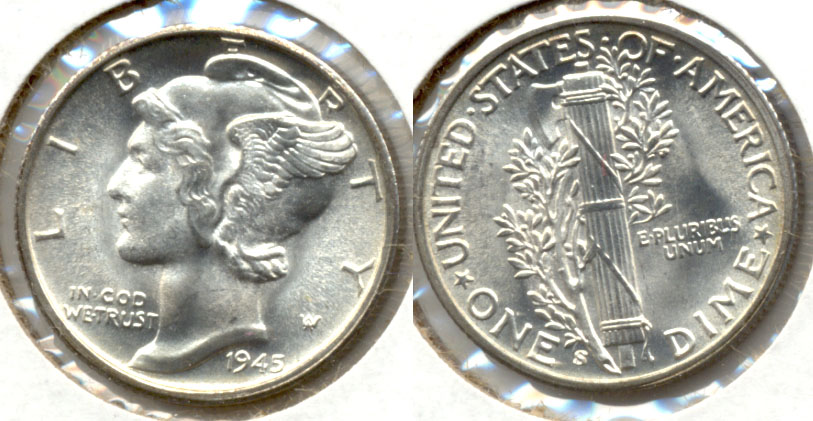 1945-S Mercury Dime MS-65 b