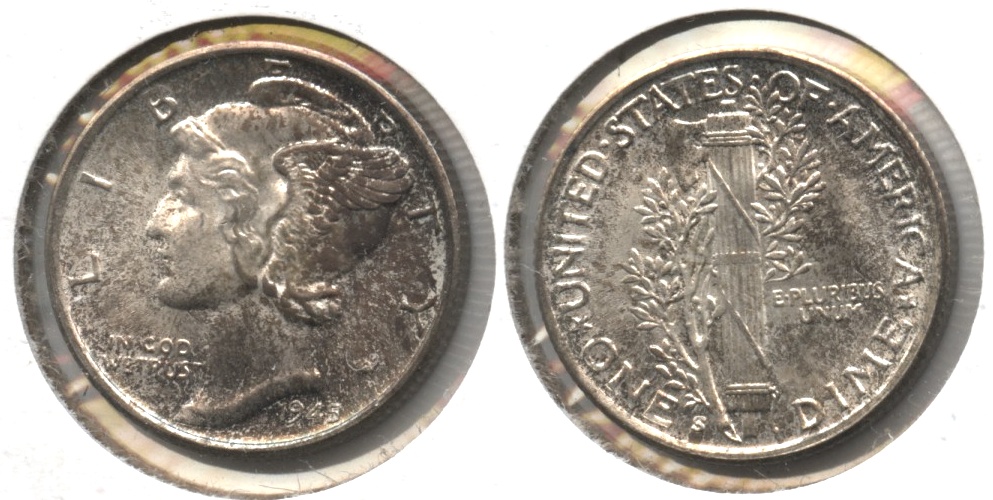 1945-S Mercury Dime MS-65 #e