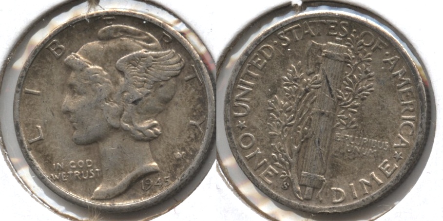 1945-S Mercury Dime VF-20