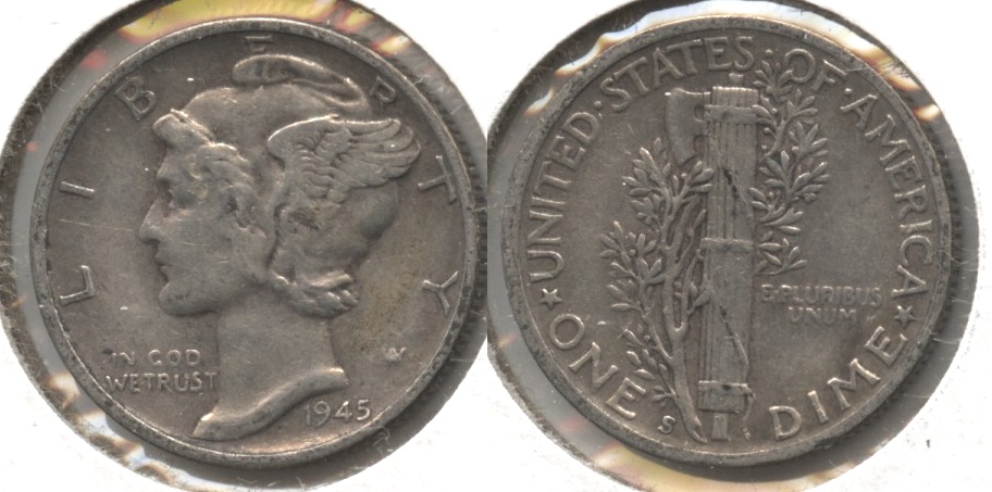 1945-S Mercury Dime VF-20 #a
