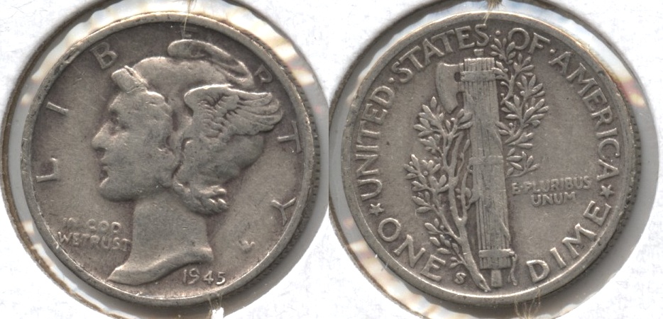 1945-S Mercury Dime VF-20 #h