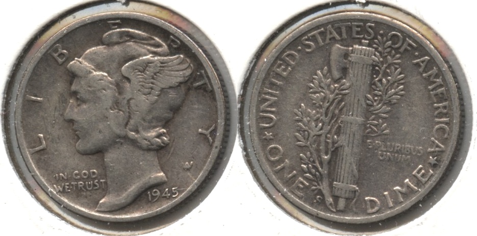 1945-S Mercury Dime VF-30