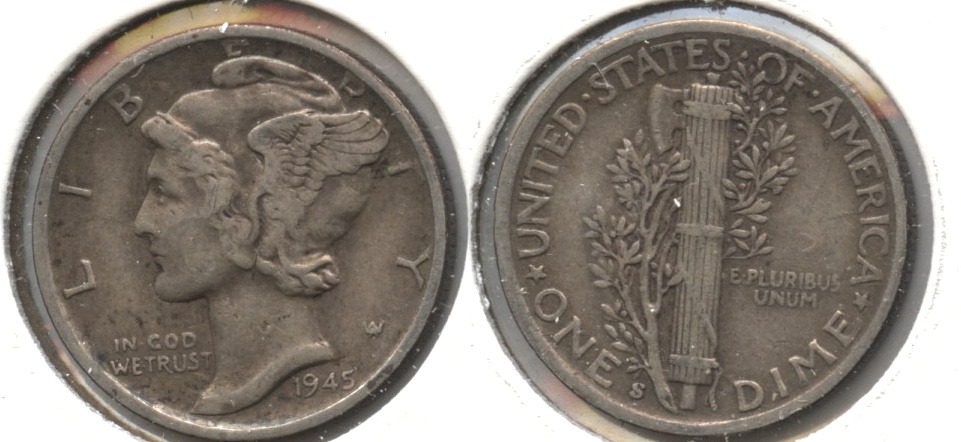 1945-S Mercury Dime VF-30 #a