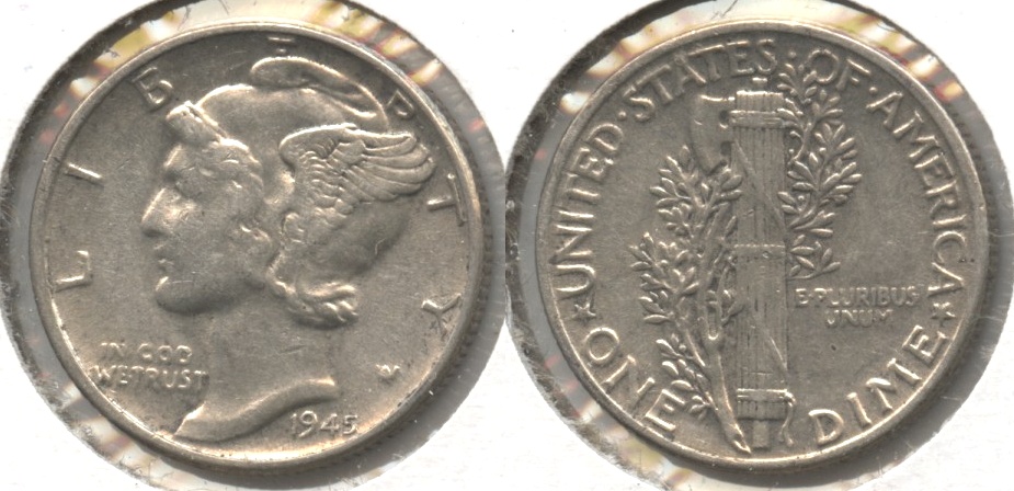 1945 Mercury Dime AU-50