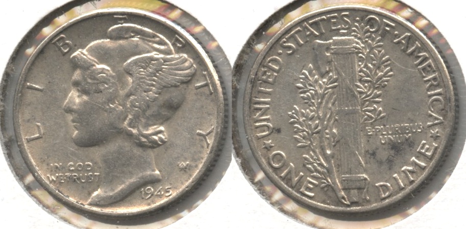 1945 Mercury Dime AU-50 #a