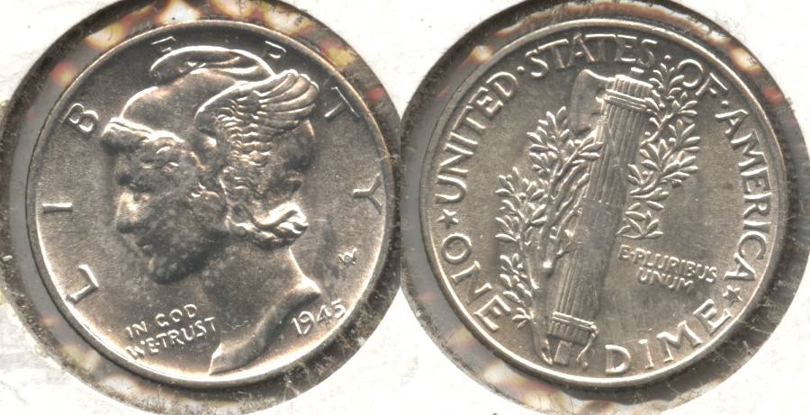 1945 Mercury Dime AU-55 #d