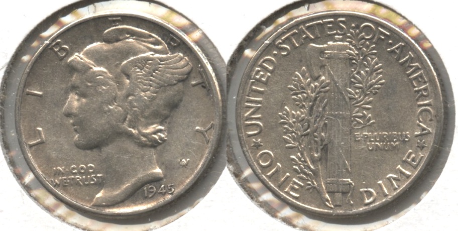 1945 Mercury Dime EF-40